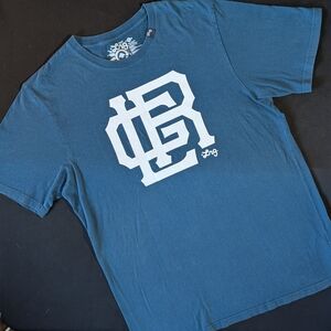 LRG Pastime Blue Cotton Premium Fit Graphic Logo Crew Neck Men's XL T-Shirt